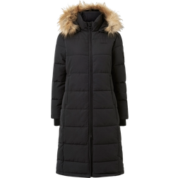 Svea Long Slim Padded Parka - Black