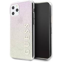 Guess COQUE BIMATIERE AVEC PAILLETTES DÉGRADÉ ROSE POUR APPLE IPHONE 11 PRO