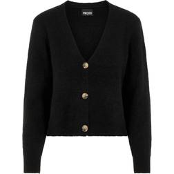 Pieces Pcellen LS Knit Cardigan Noos BC Maglione Nero