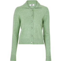 Only Marco Collar Detailed Knit Cardigan - Green/Basil