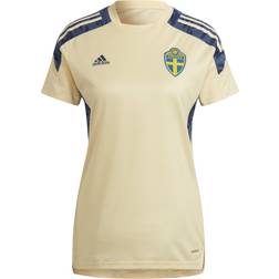 Adidas Svff Tr Jsy W Easy Yellow/team Navy Blue, Female, Ropa, Camiseta de manga corta, Blanco