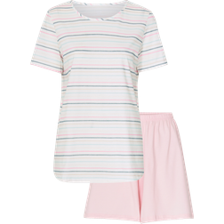Calida Sunset Dreams Short Pyjama - Pink Striped