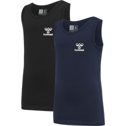 Hummel Kid's Nolan Tank Top 2-pack - Black Iris