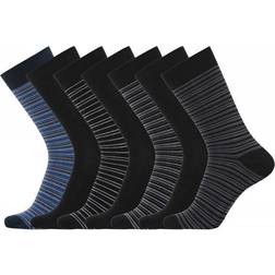 Dovre Bamboo Socks 7-pack - Black/Blue
