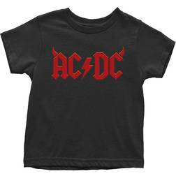 Kid's Ac/dc Horns Toddler T-shirt - Black