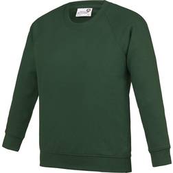 AWDis AWDis Academy Childrens/Kids Crew Neck Raglan School Sweatshirt (11-12 Years) (Burgundy)