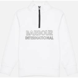 Boys Halt Half Zip White Unisex