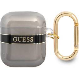 Guess TPU Printed Stripe Case för Airpods 1/2 Svart