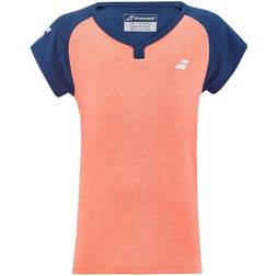 Babolat Play Cap Sleeve Top - Orange/Dark Blue (3GTD011)