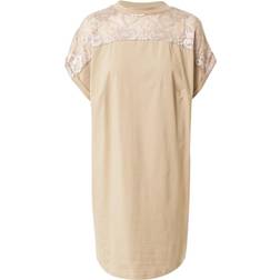 Urban Classics Ladies Lace Tee Dress - Beige