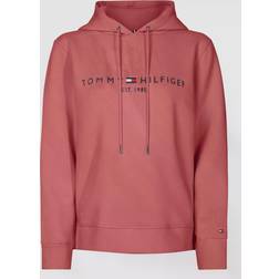 Tommy Hilfiger Logo Embroidery Drawstring Hoody HYDRANGEA