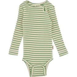 Petit Piao Striped Body L/S - Jade/Cream