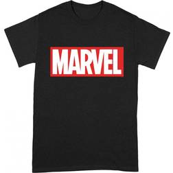 Marvel Unisex Adult Logo T-Shirt (Black/Red/White)