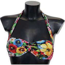 Dolce & Gabbana Multicolor Floral Print Swimwear Bikini Tops IT1