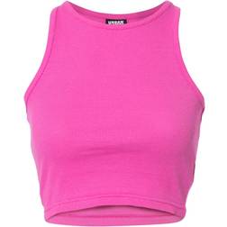 Urban Classics Cropped Rib Tank Top Shirt - Pink