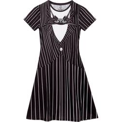 Nightmare Before Christmas Nightmare Before Christmas Womens/Ladies Jack Skellington Dress (Black/White)