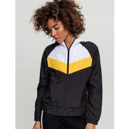 Urban Classics Ladies 3-Tone Windbreaker (Black Chrome Yellow, XL)