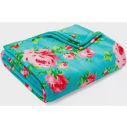 Betsey Johnson Bouquet Day Ultra Soft Plush Blankets Blue (274.32x228.6cm)