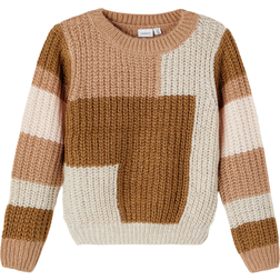 Name It Nkfrinew LS Boxy Knit Strik hos Magasin Toasted Coconut