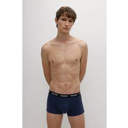 HUGO Herren Trunks mit Label-Details - Dunkelblau