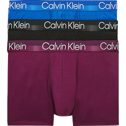 Calvin Klein Modern Structure Trunks 3-pack - Providence Blue/Groovy Plum/Black