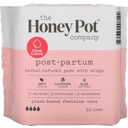 The Honey Pot Herbal-Infused Pads with Wings Post-Partum 12-pack