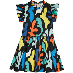 Stella McCartney Graphic Print Flared Midi Dress - Black (8Q1BE2Z0146-930MC)