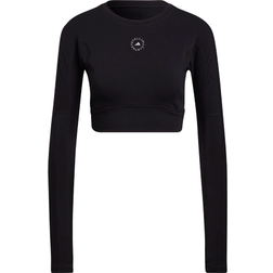 adidas TrueStrength Cropped Long Sleeve by Stella McCartney - Black