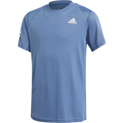 Adidas Junior Club Tennis 3-Stripes Tee - Crew Blue/White (GK8178)