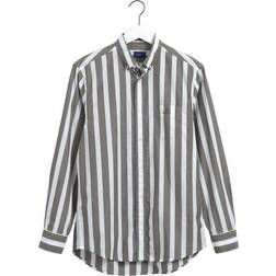 Gant Poplin Striped Shirt - Racing Green