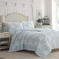 Laura Ashley Keena Quilts Blue (228.6x228.6cm)