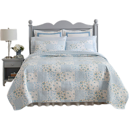 Laura Ashley Kenna Quilts Blue (223.52x172.72cm)