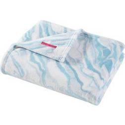 Betsey Johnson Marble Plush Fleece Blankets Blue (177.8x127)