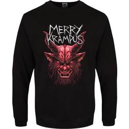 Grindstore Mens Merry Krampus Christmas Jumper (Black)