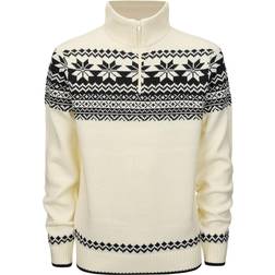 Brandit Maglione di Norwegian-Style Sweater - White