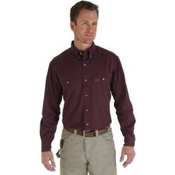 Wrangler Riggs Workwear Men Logger Shirt Burgundy