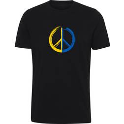 T-shirt, ukrainsk flag, jeg støtter Ukraine, fredstegn, hvid