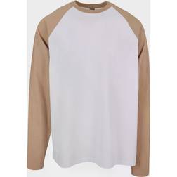 Urban Classics Organic Oversized Raglan Longsleeve - White/Black