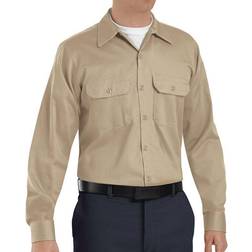 Red Kap B83930773 Deluxe Heavyweight Cotton Shirt, Khaki