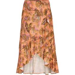 Desigual Tropical Flounce Skirt - Fresh Salmon