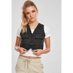 Urban Classics Ladies Short Tactical Vest Gilet - Nero