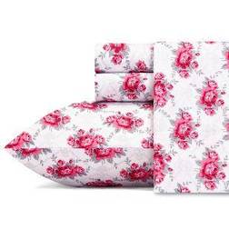 Betsey Johnson Printed Pattern Bed Sheet Pink (243.84x167.64)