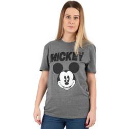 Disney T-shirt med Musse Pigg-ansikte för kvinnor och damer Charcoal