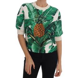 Dolce & Gabbana Stickade Tröja Ananas Tröja Multicolor