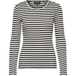 Selected Anna Camiseta - Negro/Blanco