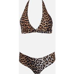 Ganni Women's Recycled Printed Core Bottoms Leopard 36/UK