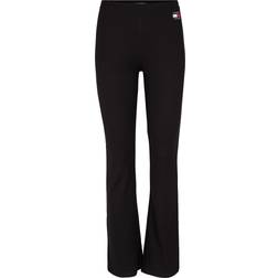 Tommy Hilfiger Women's long flared leggings with elasticated waist. Black