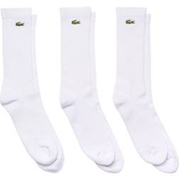 Lacoste High-Cut Cotton Pique Socks 3-pack - White