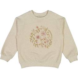 Wheat Sweatshirt Broderet Blomsterkrans unisex Sweatshirts