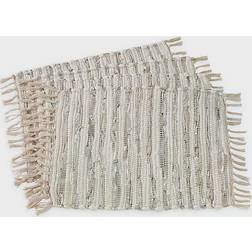 Saro Lifestyle Les Fetes Chindi Place Mat Silver (50.8x35.56cm)